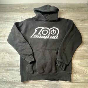 Snap-on Hoodie Mens Large Black 100th Anniversary Graphic Pullover Sweatshirt